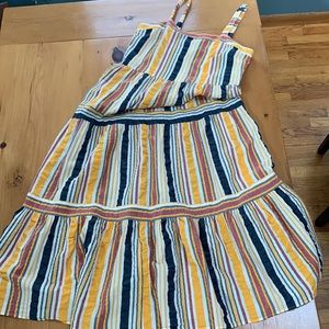 Loft multi colored tiered maxi dress  - 12 Petite